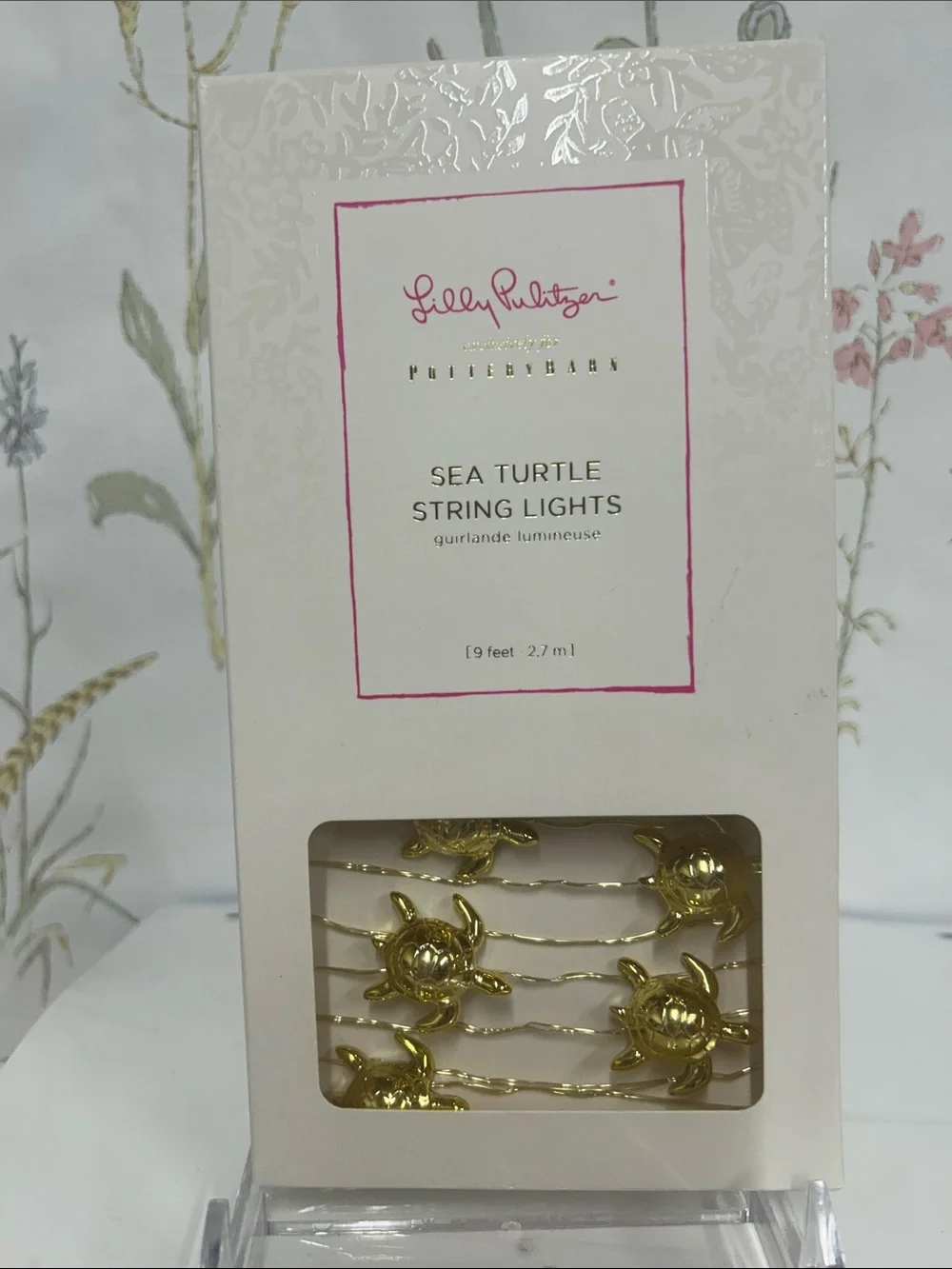 Lilly Pulitzer Gold Sea Turtle String Lights
